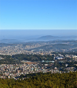 Aerial view of Shillong Meghalaya India