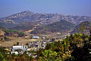 Champhai Mizoram from south with Zotlang in the foreground