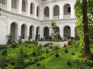 Goa Portuguese style courtyard of Basilica