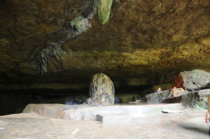 Nature made Shivalinga in Mawjymbuin Cave Mawsynram Meghalaya India