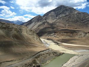 Zanskar and Indus river confluence in Ladakh
